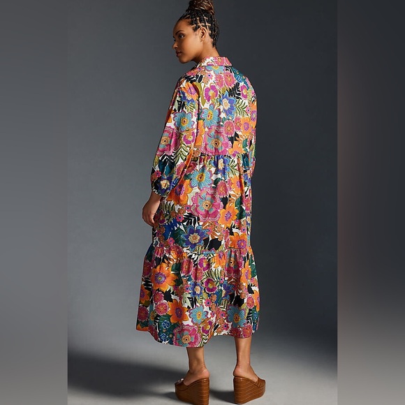 Anthropologie The Bettina Tiered Shirt Dress - Picture 2 of 5